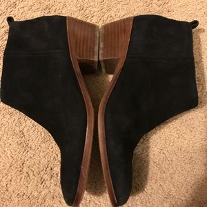 J.Crew. Women’s Sawyer Black suede booties.